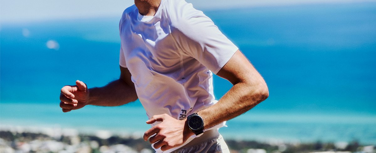 Fractel mens running apparel, tees and singlets
