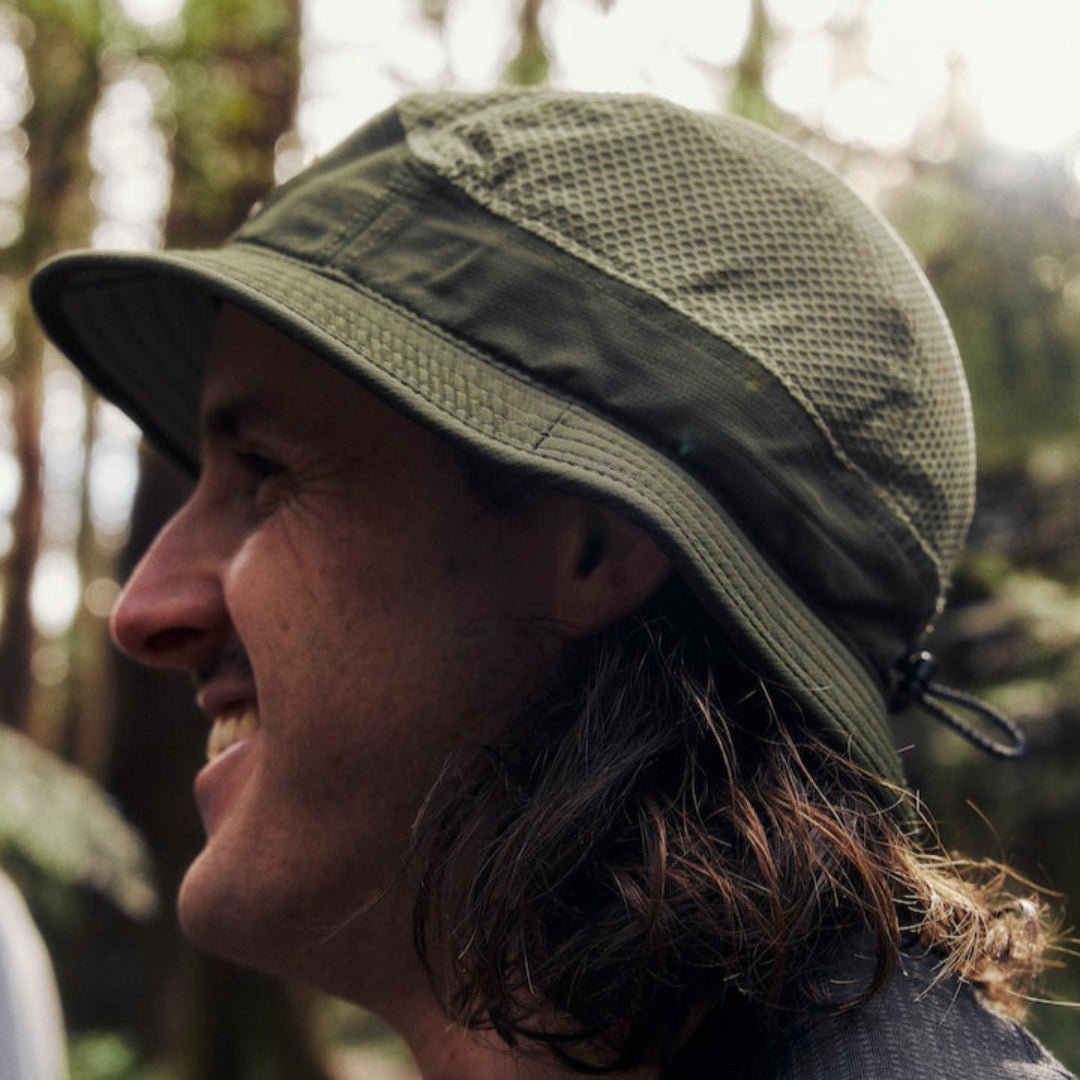 B-MONSTERA Bucket Running Hat In Green – FRACTEL