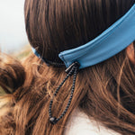 V-Series Blue Running Visor on Model