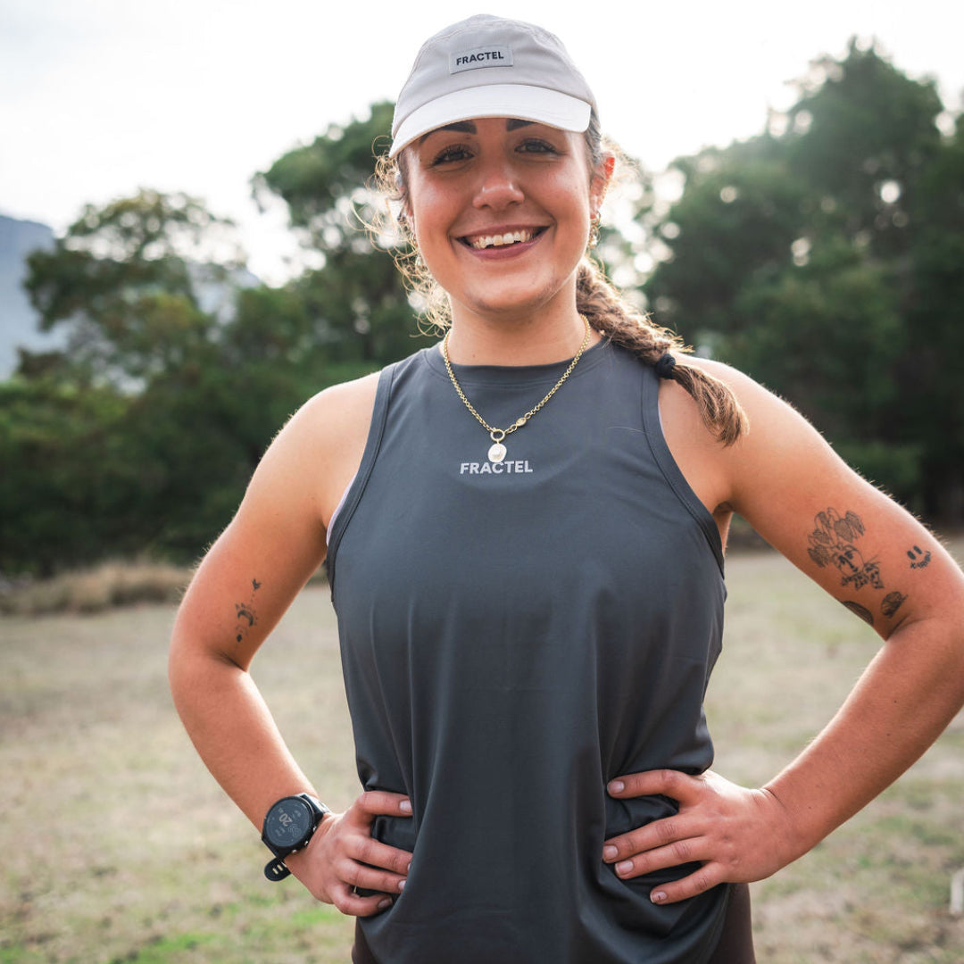 Womens Grey  Running Singlet Top