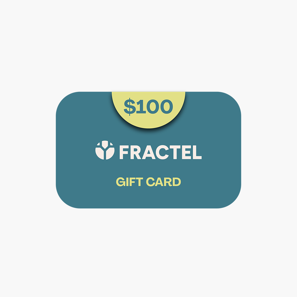 FRACTEL Gift Card design, $100 denomination