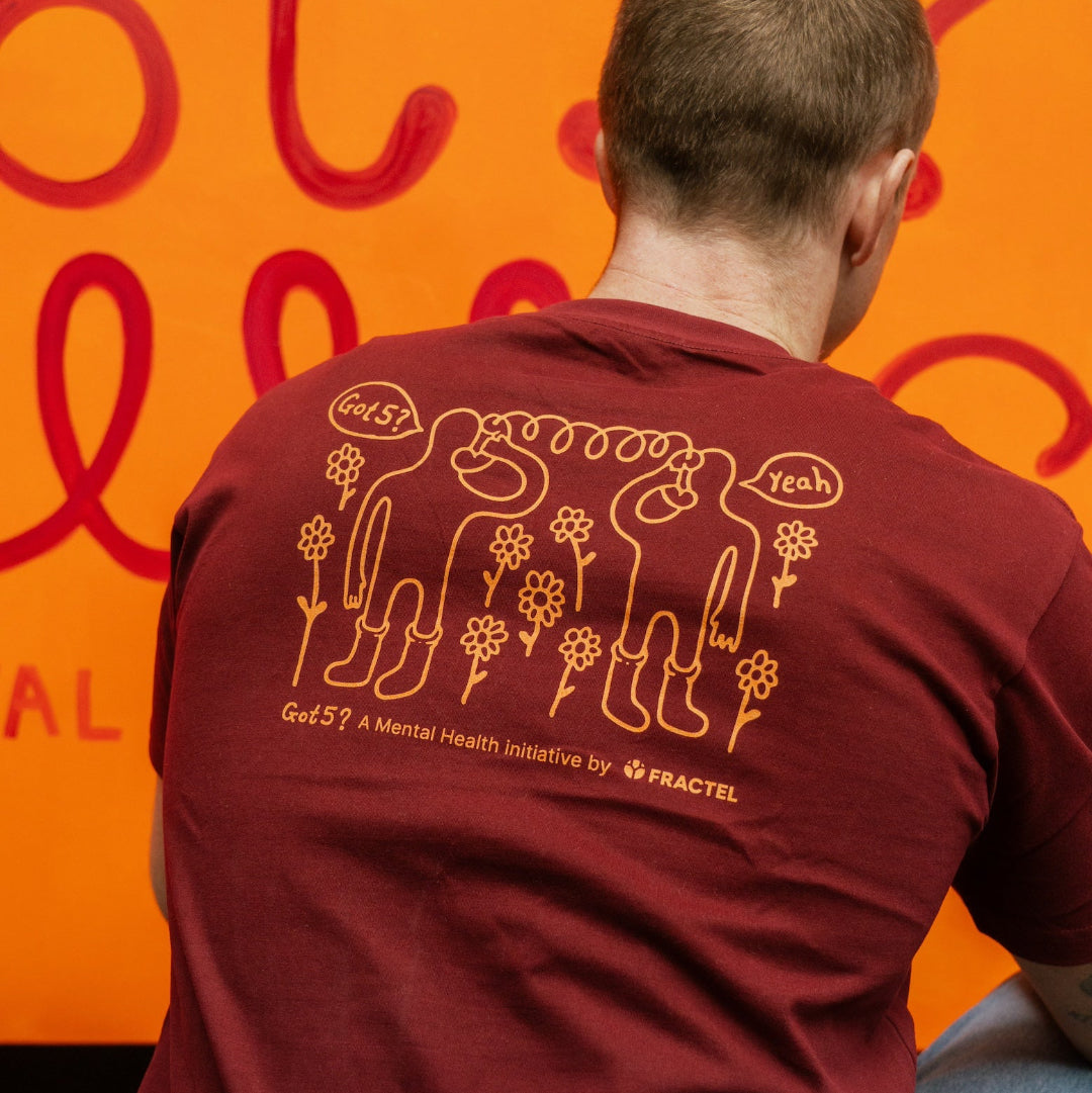 Casual T-Shirt Red On Model