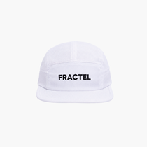 White cap with 'FRACTEL' logo on a white background
